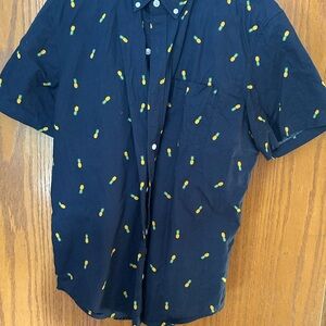 GAP Blue and Yellow Casual Button Down Shirt